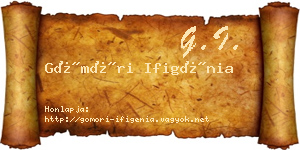 Gömöri Ifigénia névjegykártya